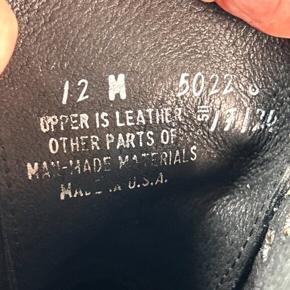 Eddie Bauer Vintage Ankle Boots Size 12M Black Suede Wingtip Lace Up Made In USA - Picture 14 of 14